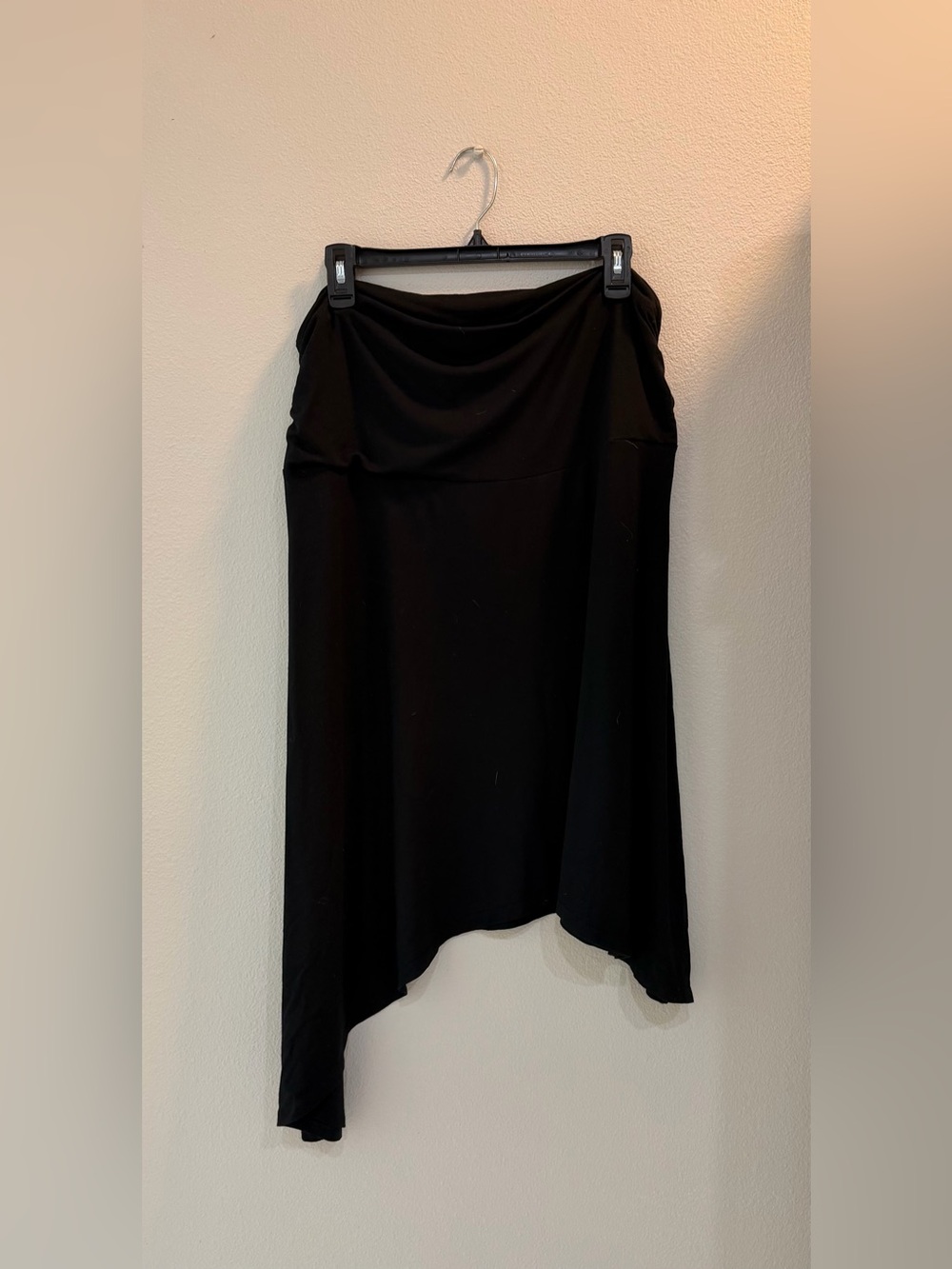 Old Navy Black Asymmetrical Midi Skirt